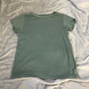Distressed army green t-shirt